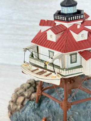 LOT 164K: Harbor Lights Lighthouses: Drum Point Maryland #180, Middle Bay Alabama #187 & Thomas Point Shoal Maryland #181