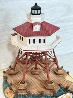 LOT 164K: Harbor Lights Lighthouses: Drum Point Maryland #180, Middle Bay Alabama #187 & Thomas Point Shoal Maryland #181