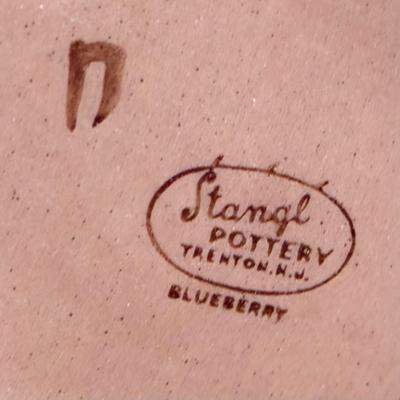 LOT 181K: Vintage Stangl & More: Blueberry Serving Bowl w/ Matching Plate, Garden Flower 11" Platter, Hand Painted White Dogwood...