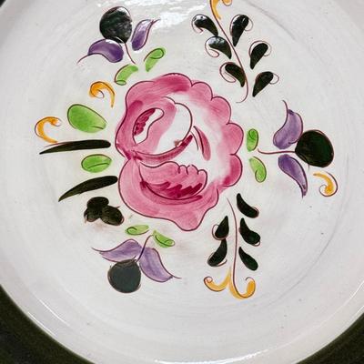 LOT 181K: Vintage Stangl & More: Blueberry Serving Bowl w/ Matching Plate, Garden Flower 11" Platter, Hand Painted White Dogwood...