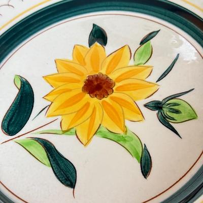 LOT 181K: Vintage Stangl & More: Blueberry Serving Bowl w/ Matching Plate, Garden Flower 11" Platter, Hand Painted White Dogwood...