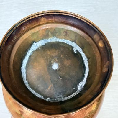 LOT 183F: Victorian Era Copper Coal Scuttle & Copper Handled Basket