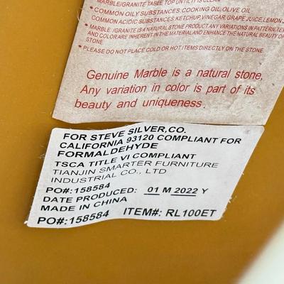 LOT 189D: Steve Silver Co Marble Top Metal Base Table