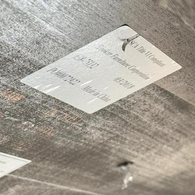 LOT 190D: Hooker Furniture Round Dining Table w/ 4 Chairs & Protective Pads