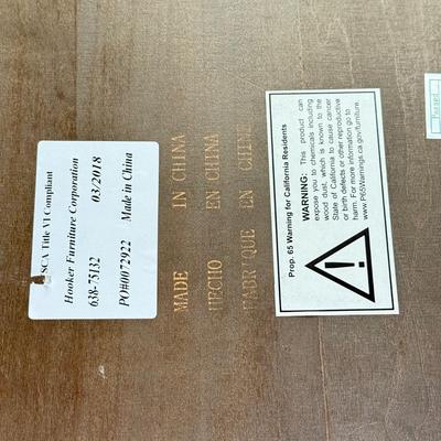 LOT 190D: Hooker Furniture Round Dining Table w/ 4 Chairs & Protective Pads