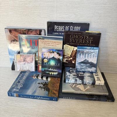 LOT 193D: Books, CD & DVDs about Mount Everest & The Titanic