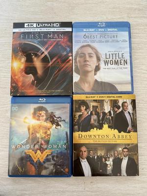 LOT 194D: Blu-ray Movie Collection: Wonder Woman, Downton Abbey, Little Women, War & Peace and More