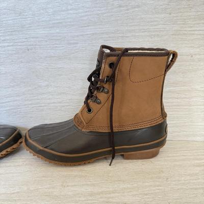 LOT 198D: Ladies' Shoe Collection: Sketchers Air Cooled Memory Foam Sneakers (8), London Fog Iceberg Boots (8) & Kamik Windstorm...