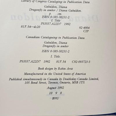 LOT 202D: Diana Gabaldon Novel Collection