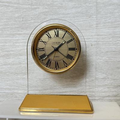 LOT 204D: Galileo Thermometer & Vintage Danbury Clock Company Desk Clock