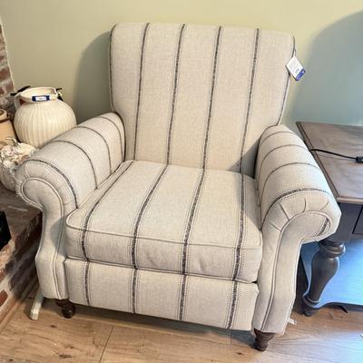 LOT 211F: Armchair w/ Liberty Furniture End Table & Lamp