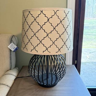 LOT 211F: Armchair w/ Liberty Furniture End Table & Lamp