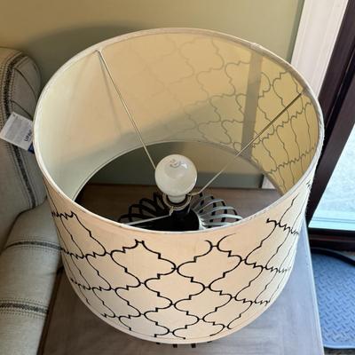 LOT 211F: Armchair w/ Liberty Furniture End Table & Lamp