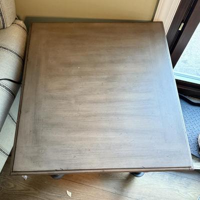 LOT 211F: Armchair w/ Liberty Furniture End Table & Lamp