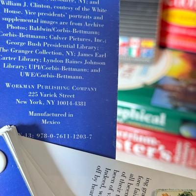 LOT 212D: Presidents Info Cards & Collection of Dictionaries