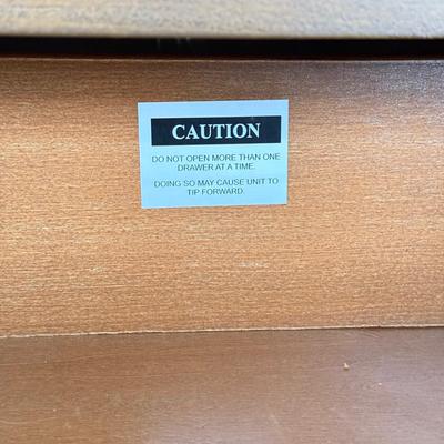 LOT 213D: Martin Furniture Lateral File Cabinet w/ Keys & Wheels