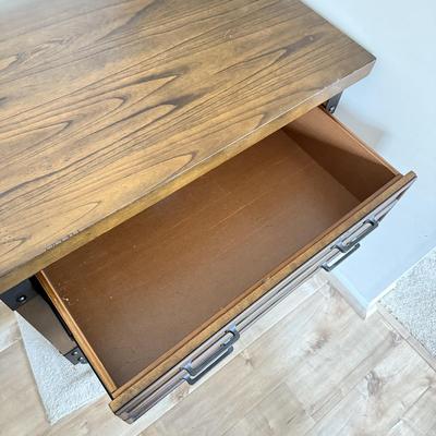 LOT 213D: Martin Furniture Lateral File Cabinet w/ Keys & Wheels