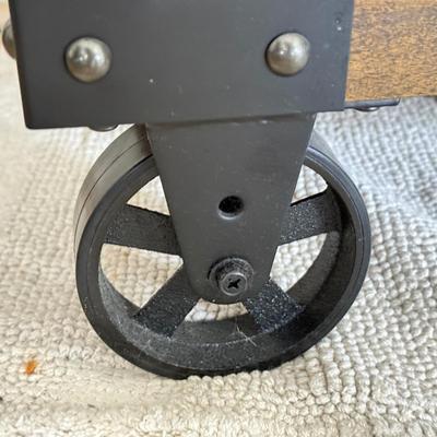 LOT 213D: Martin Furniture Lateral File Cabinet w/ Keys & Wheels