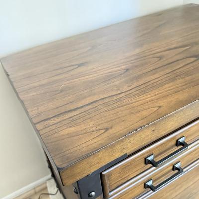 LOT 213D: Martin Furniture Lateral File Cabinet w/ Keys & Wheels