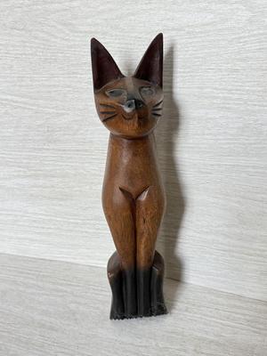 LOT 214D: Cat Lover's Collection: Framed Prints, Wood Sculpture & Soft Doorstops