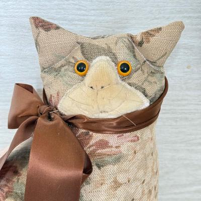 LOT 214D: Cat Lover's Collection: Framed Prints, Wood Sculpture & Soft Doorstops