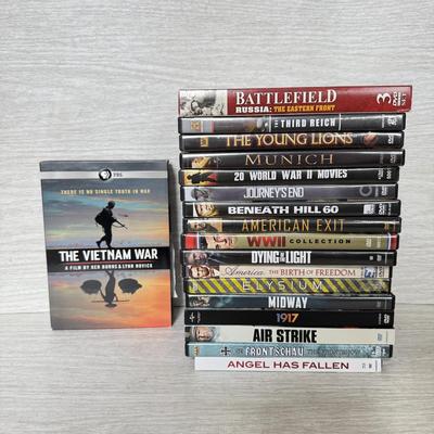LOT 216D: DVD Collection: The Vietnam War, Battlefield Russia, The Young Lions & More