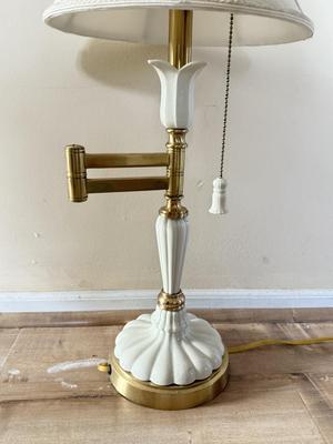 LOT 215L: Vintage Quoizel Lamp w/ Reading Arm Style LX6507H