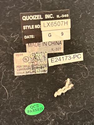 LOT 215L: Vintage Quoizel Lamp w/ Reading Arm Style LX6507H