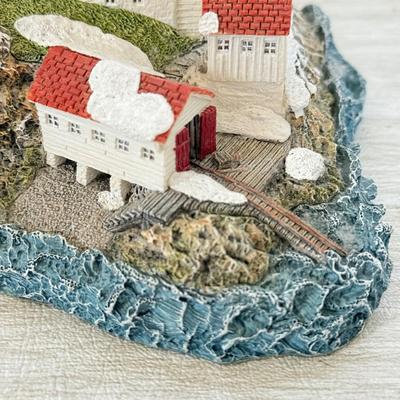 LOT 219D: Harbor Lights Christmas Lighthouses: 1997 White Shoal Light Michigan #704 & 1999 East Quoddy Light Canada #708