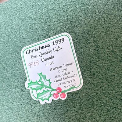 LOT 219D: Harbor Lights Christmas Lighthouses: 1997 White Shoal Light Michigan #704 & 1999 East Quoddy Light Canada #708