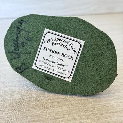 LOT 223D: Harbor Lights Lighthouses: Signed 1996 Special Event Exclusive Sunken Rock New York, Cape Hatteras North Carolina #401 &...