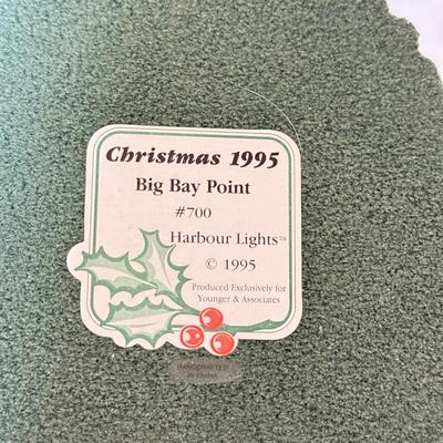 LOT 224D: Harbor Lights Christmas Lighthouses: 2000 Hereford Inlet New Jersey #710, 1995 Big Bay Point #700 & 1996 Colchester Reef #701