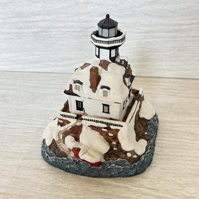 LOT 224D: Harbor Lights Christmas Lighthouses: 2000 Hereford Inlet New Jersey #710, 1995 Big Bay Point #700 & 1996 Colchester Reef #701