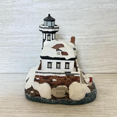 LOT 224D: Harbor Lights Christmas Lighthouses: 2000 Hereford Inlet New Jersey #710, 1995 Big Bay Point #700 & 1996 Colchester Reef #701