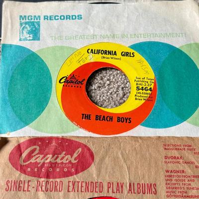 LOT 231K: Vintage 45s: Beach Boys & More