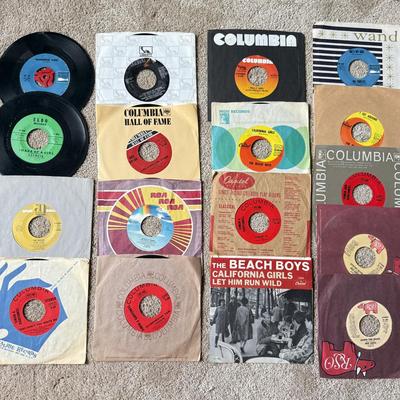 LOT 231K: Vintage 45s: Beach Boys & More