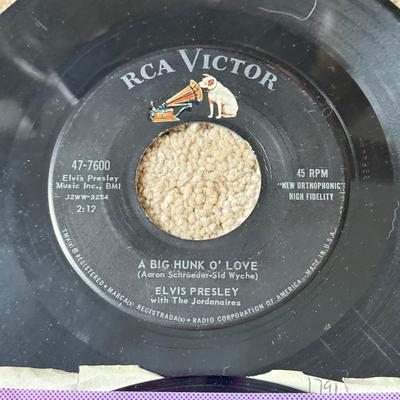 LOT 232K: Vintage 45s: Elvis, David Bowie, George Michael & Elton John