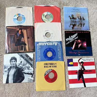 LOT 235K: Vintage 45s: Bruce Springsteen, Bob Seger & More
