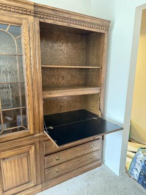 LOT 240L: Pennsylvania House Drop Front Desk / Bookshelf