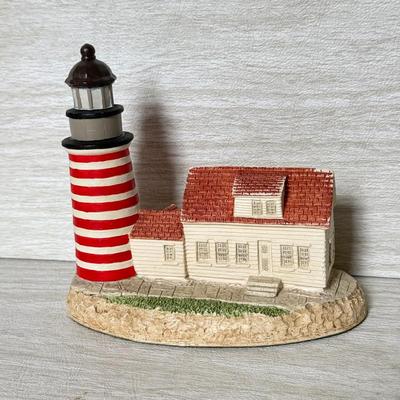 LOT 272D: Harbor Lights Lighthouses: West Quoddy Head Maine #103, Rose Island Rhode Island #616 & 1996 Special Event Exclusive Sunken...