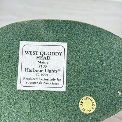 LOT 272D: Harbor Lights Lighthouses: West Quoddy Head Maine #103, Rose Island Rhode Island #616 & 1996 Special Event Exclusive Sunken...