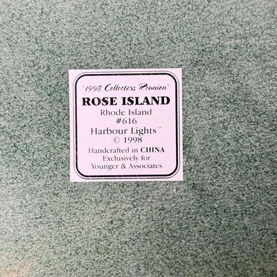 LOT 272D: Harbor Lights Lighthouses: West Quoddy Head Maine #103, Rose Island Rhode Island #616 & 1996 Special Event Exclusive Sunken...