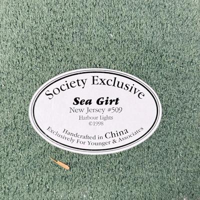 LOT 273D: Harbor Lights Lighthouses: Society Exclusive Sea Girt New Jersey #509, Cape May NJ #168 & Sandy Hook NJ #104