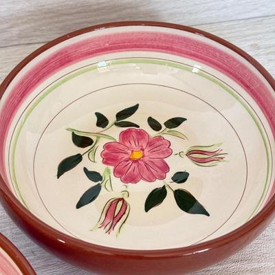 LOT 275K: Vintage Stangl Pottery Wild Rose Bowls