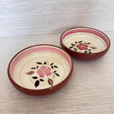 LOT 275K: Vintage Stangl Pottery Wild Rose Bowls