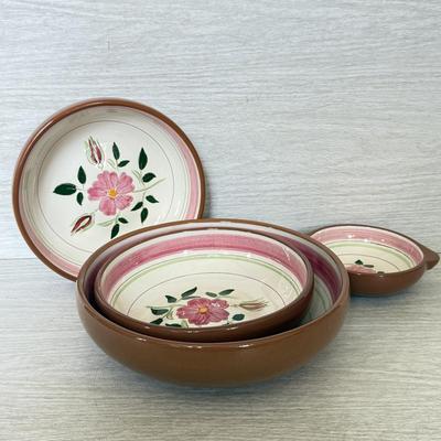 LOT 275K: Vintage Stangl Pottery Wild Rose Bowls