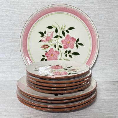 LOT 276K: Vintage Stangl Pottery Wild Rose Plates