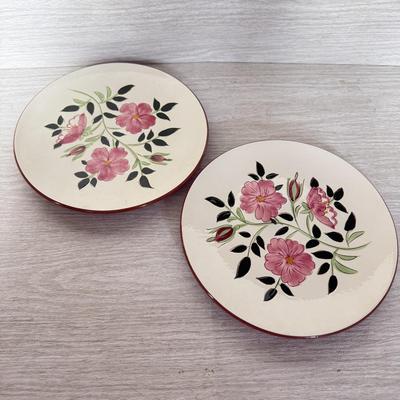 LOT 276K: Vintage Stangl Pottery Wild Rose Plates