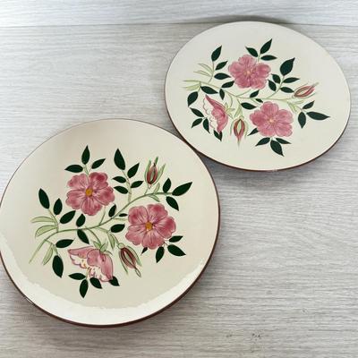 LOT 276K: Vintage Stangl Pottery Wild Rose Plates