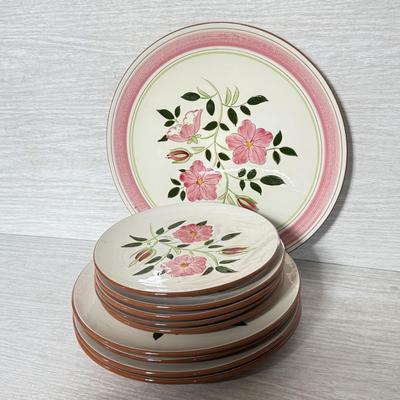 LOT 276K: Vintage Stangl Pottery Wild Rose Plates